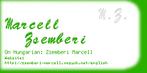 marcell zsemberi business card